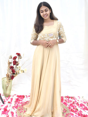 Tissue silk anarkali