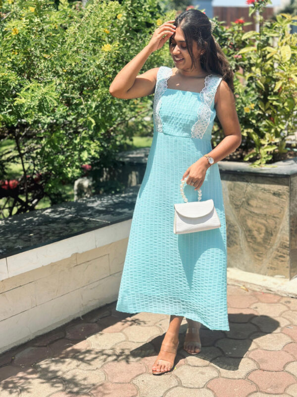 Powder blue A-Line dress - Image 3
