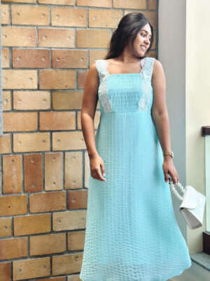 Powder blue A-Line dress