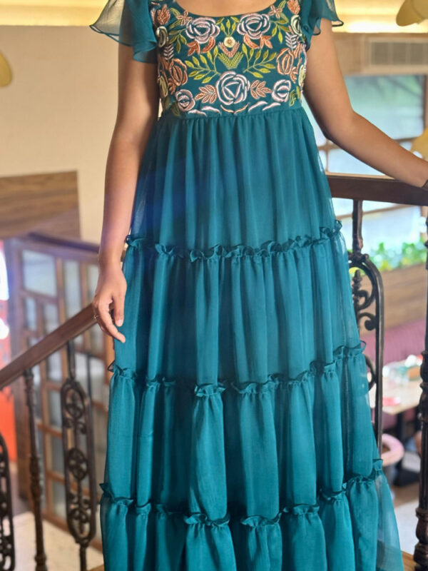 Emerald bloom maxi dress - Image 3