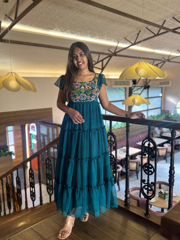Emerald bloom maxi dress - Image 4