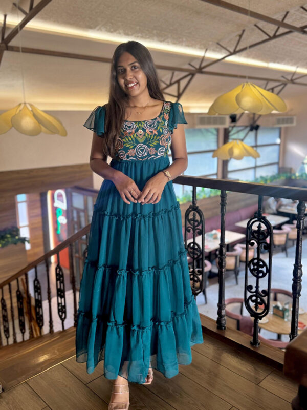 Emerald bloom maxi dress - Image 5