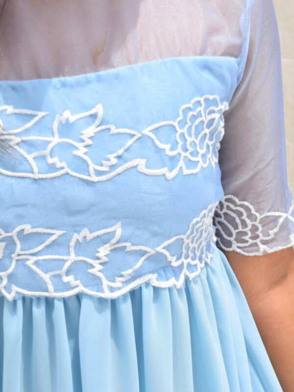 Baby blue cutwork dress - Image 3