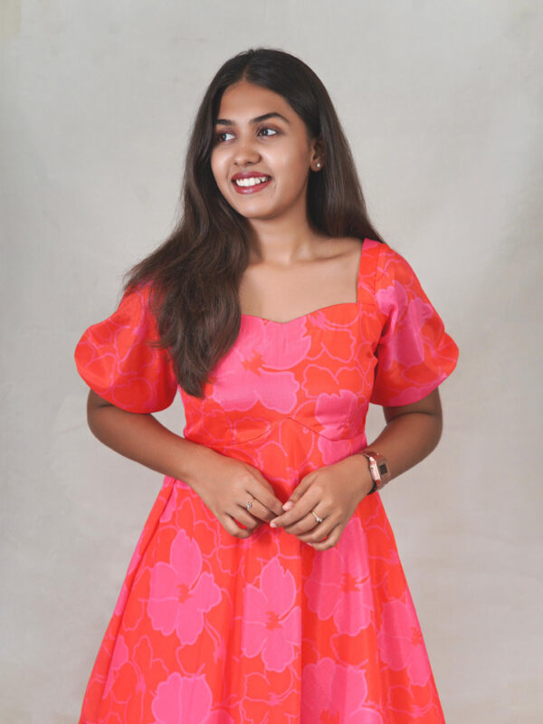 High low printed dress - Image 4