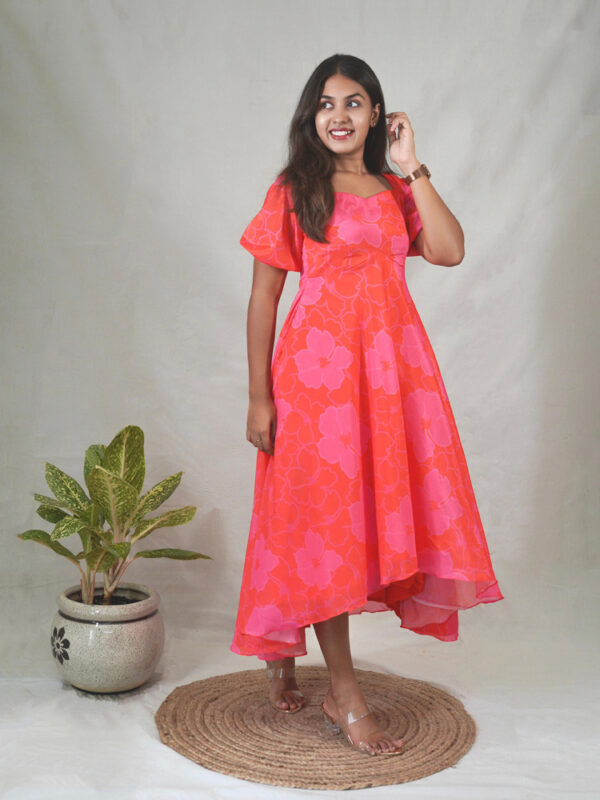 High low printed dress - Image 3