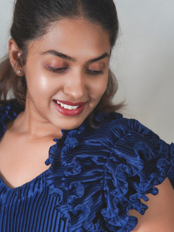 Pleated ruffle dress - Image 2