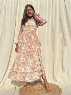 Tropical printed dress