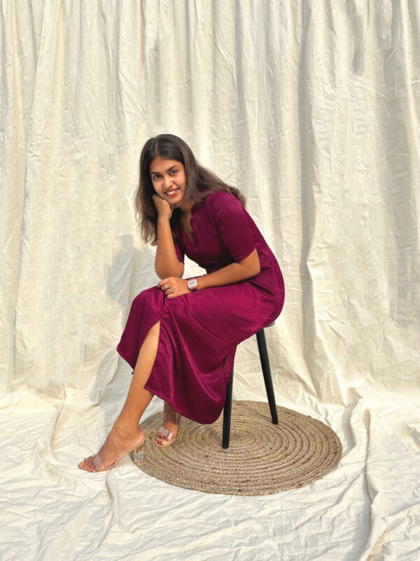 Velvet slit dress - Image 2